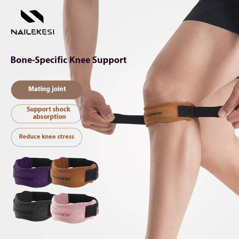Joelheira profissional de couro com suporte para patela para homens e mulheres - maior estabilidade para corrida, badminton, pular corda e alívio de lesões esportivas_voghion.com