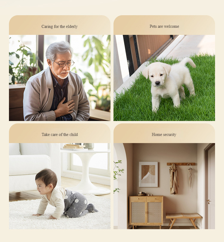 Wireless WiFi Indoor Security Camera With 360° Pan-Tilt, Night Vision, Two-Way Audio, Motion Detection & Remote Monitoring_voghion.com