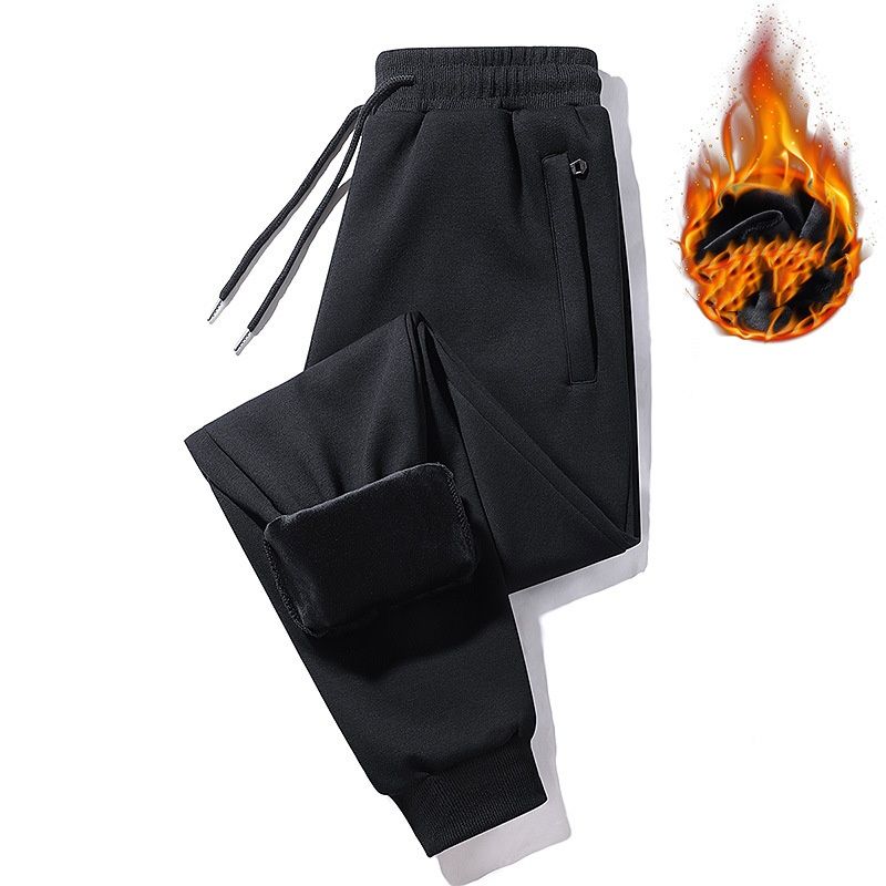 Pantalon de jogging en coton pour homme – Coupe décontractée, coupe droite, avec cordon de serrage et chevilles resserrées (options doublées en polaire et non doublées)_voghion.com