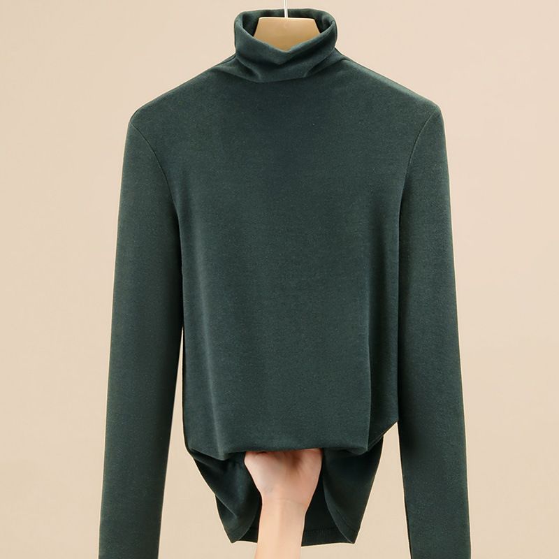 Doppellagiges Thermo-Oberteil aus Fleece für Damen – ultraweiche Basisschicht mit Rundhalsausschnitt und langen Ärmeln, dehnbar und warm, schmale Passform, unverzichtbar für Herbst/Winter_voghion.com