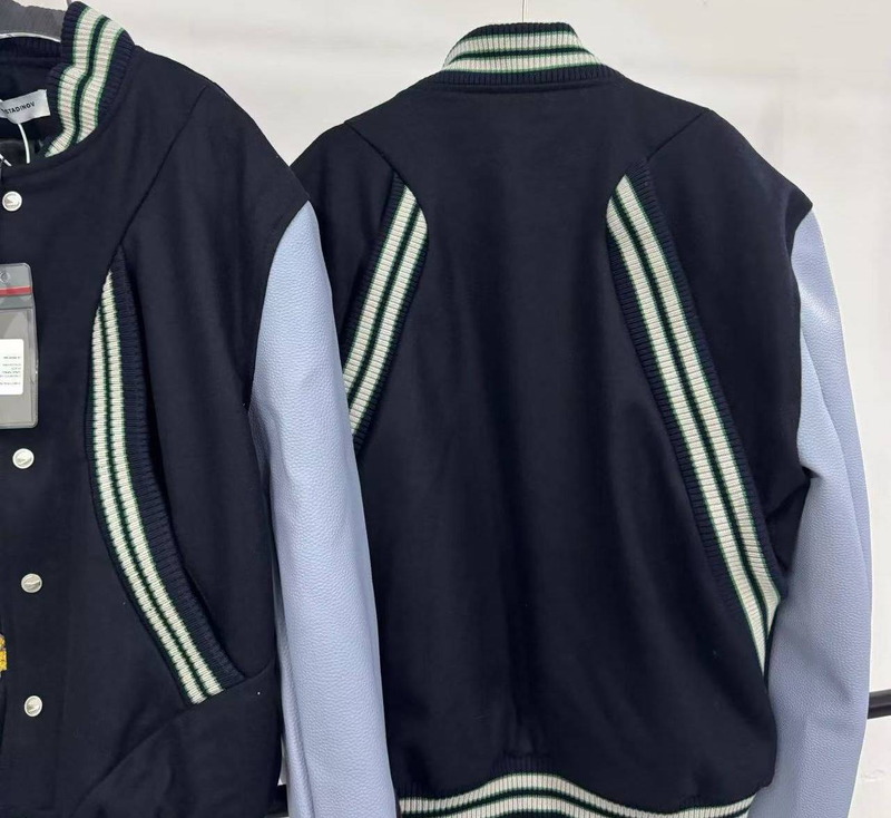 Baseballjacke mit gestickten Patches im Kiko-Stil – Vintage-Unisex-Oversize-Collegemantel von der High Street für Herbst/Winter_voghion.com