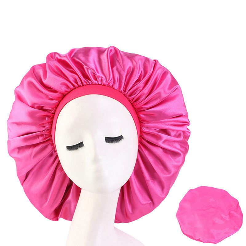 Cuffia per capelli da notte elasticizzata in raso da donna Drivedirect_voghion.com