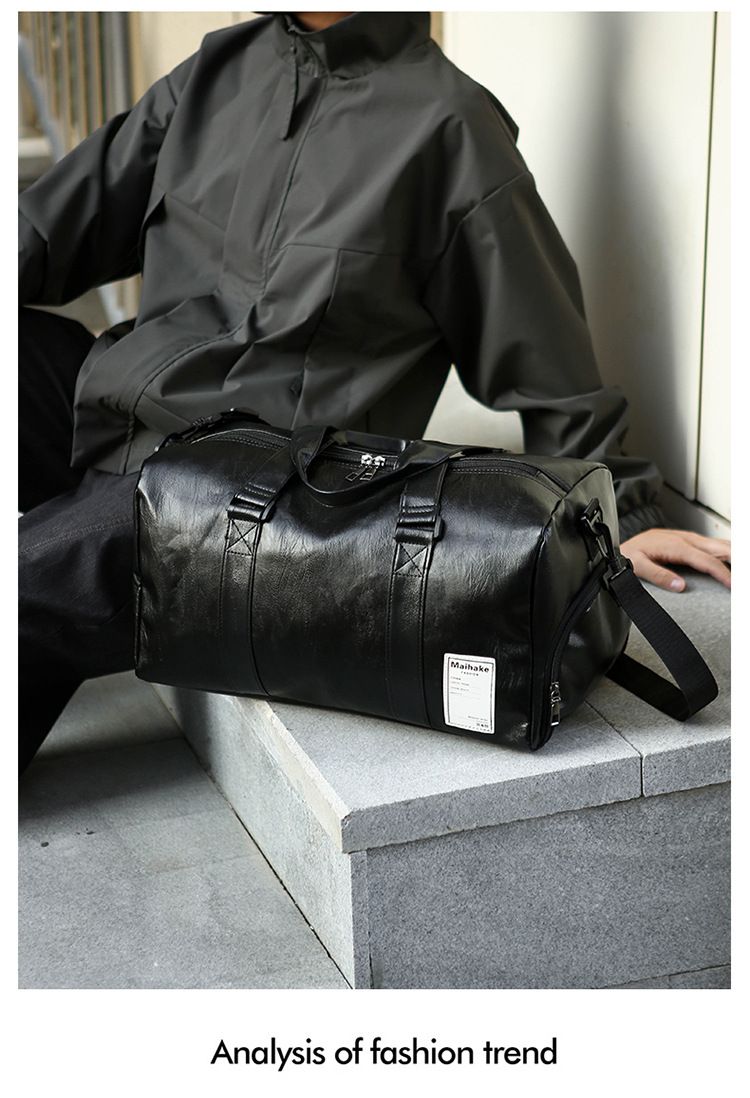 Nowa torba sportowa PU do ćwiczeń fitness jogi na krótkie dystanse, męska wodoodporna torba podróżna_voghion.com