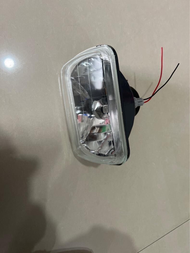 7" Inch 7x5 Square Headlight 6052 Glass Clear Lens Dia Cut White Lamp For H4/P43 Bulb OBD2 Car Accessories_voghion.com