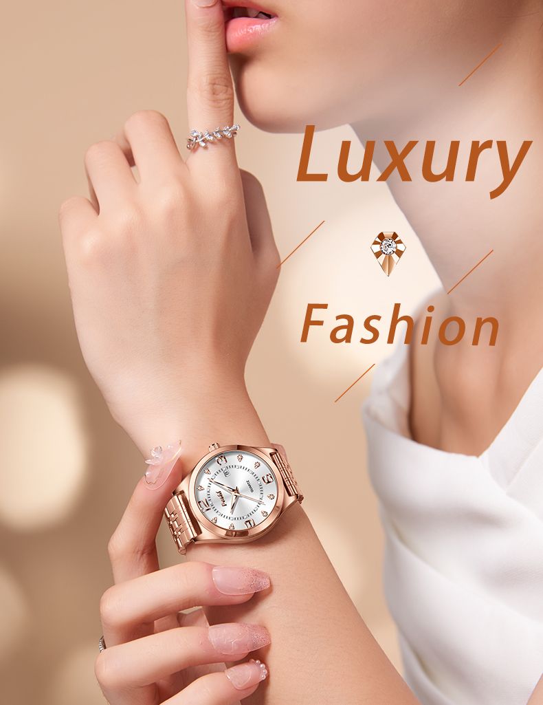 Luxury Business Quartz Watch For Women Elegant Women's Watches Simple Style With Date Display_voghion.com