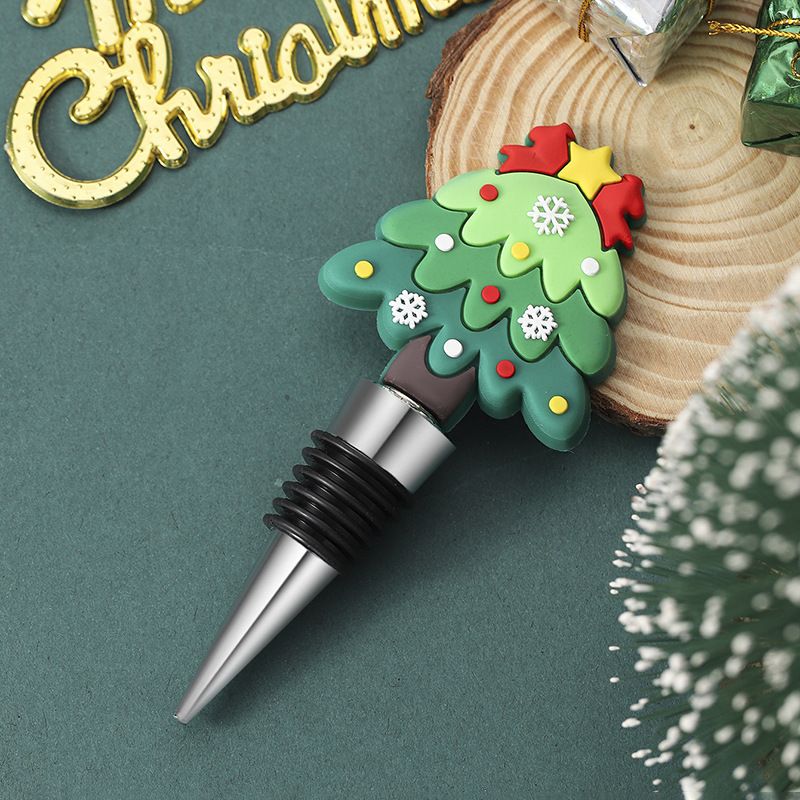 Cross-border European and American small gift Christmas Gift Party party return Christmas tree sealed fresh wine stopper_voghion.com