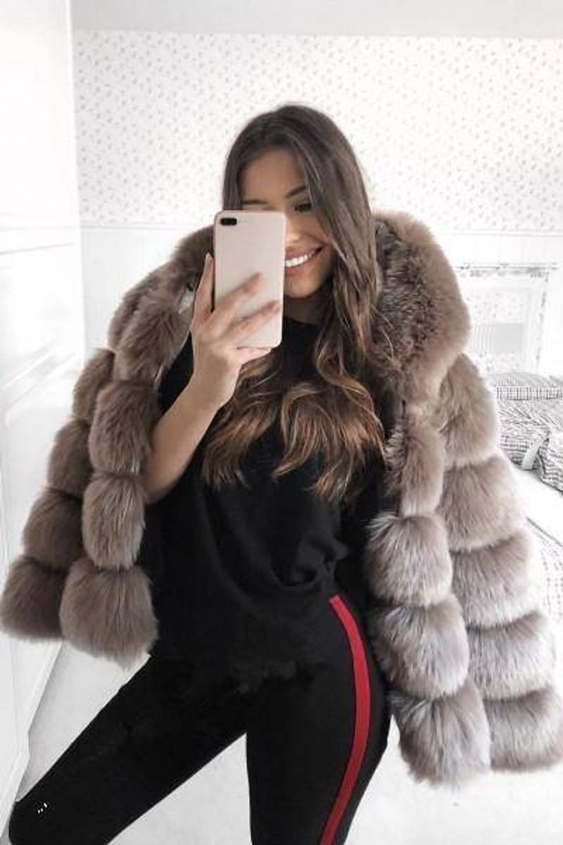 Abbigliamento da donna giacca di pelliccia pelliccia artificiale capospalla_voghion.com