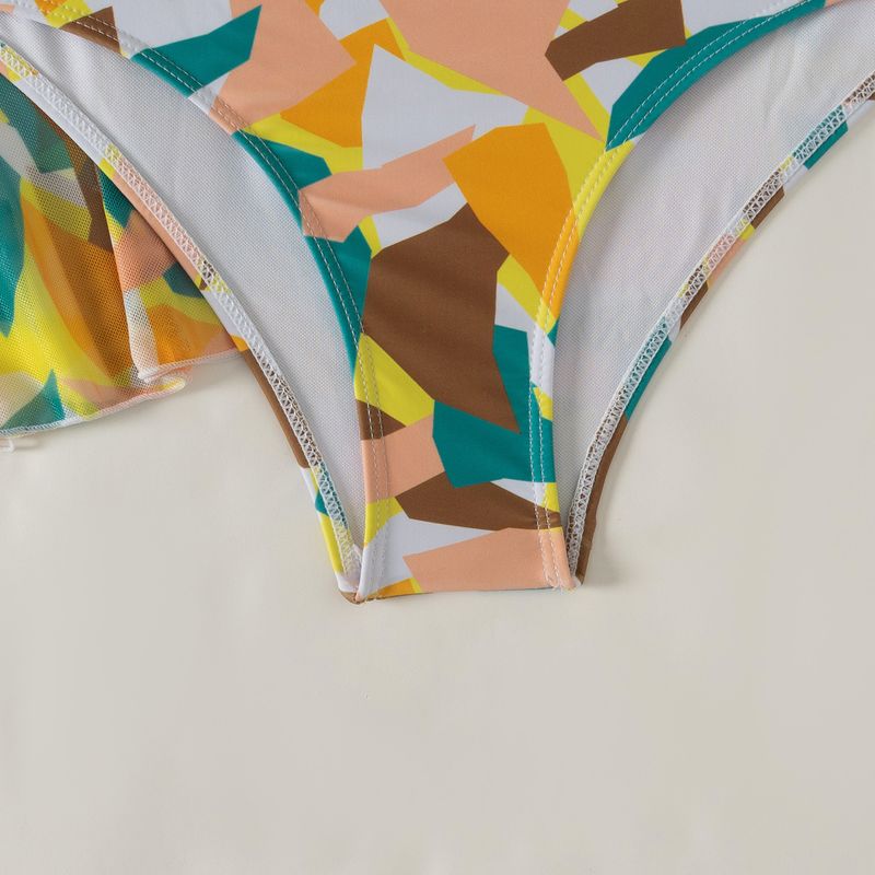 Women's Clothing High End Multi Color Printing Fashion Three Piece Bikini BIKINI Sexy Women's Swimsuit_voghion.com