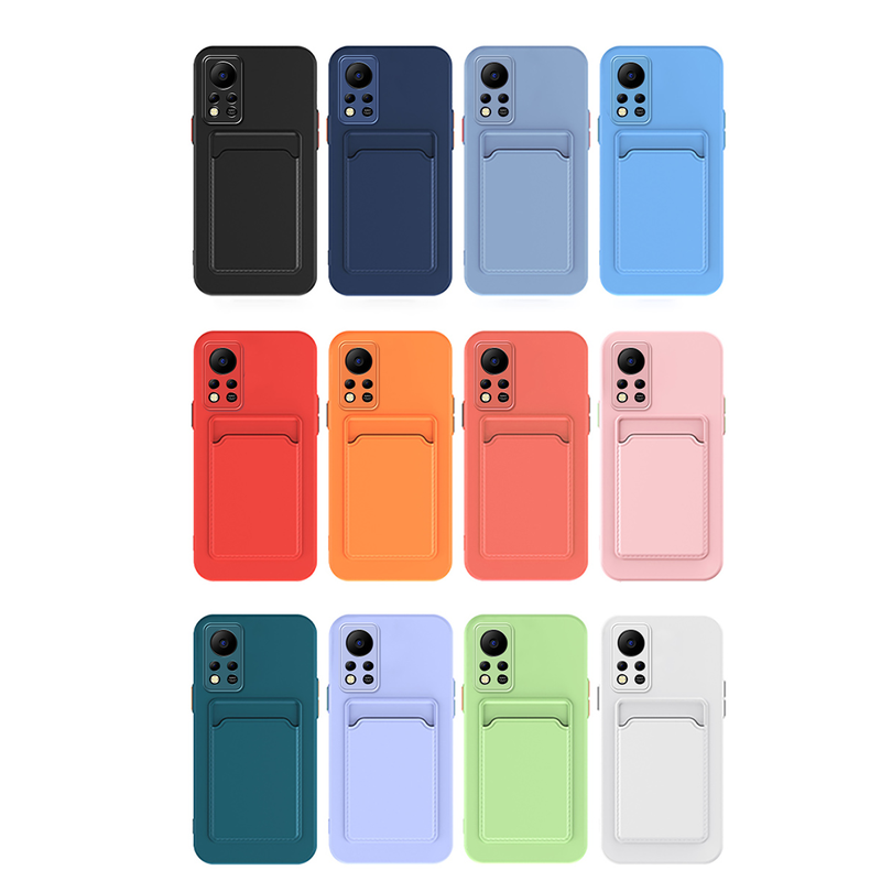 Skin Feel Silicone Case For Samsung A34 A54 A14 S23 Ultra S22 PLUS M23 M53 52 33 A23 A73 A13 A33 A53 A22 Soft Card Holder Cover_voghion.com