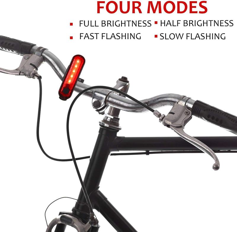Grenzüberschreitendes 056-Fahrradrücklicht, helles LED-Nachtfahrlicht, wasserdichtes Outdoor-Mountainbike-Vorder- und Rücklichtset, Reitausrüstung_voghion.com