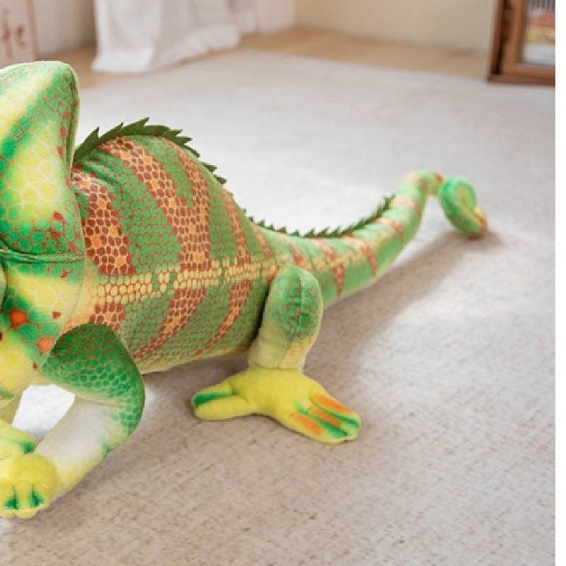 Plush Chameleon Stuffed Realistic Toy Large 80cm And 110cm Soft Pp Cotton_voghion.com