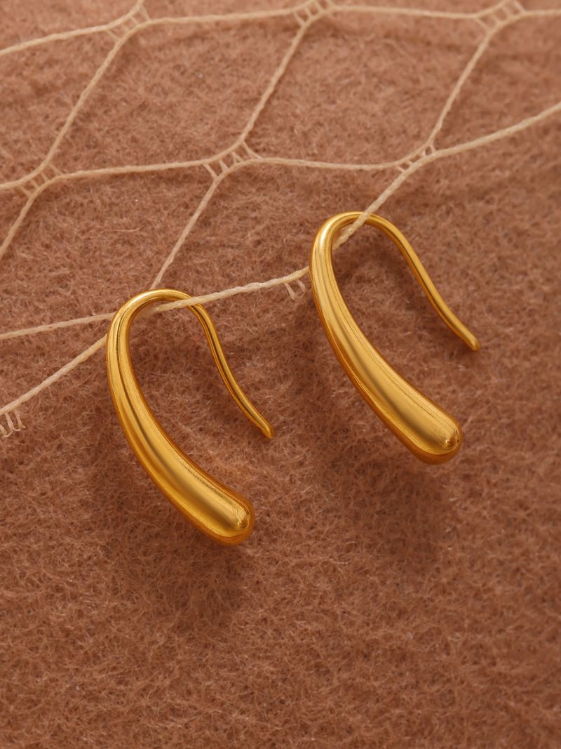 Drop-shaped Ear Hook Earrings, Minimalist Niche Design Earrings._voghion.com