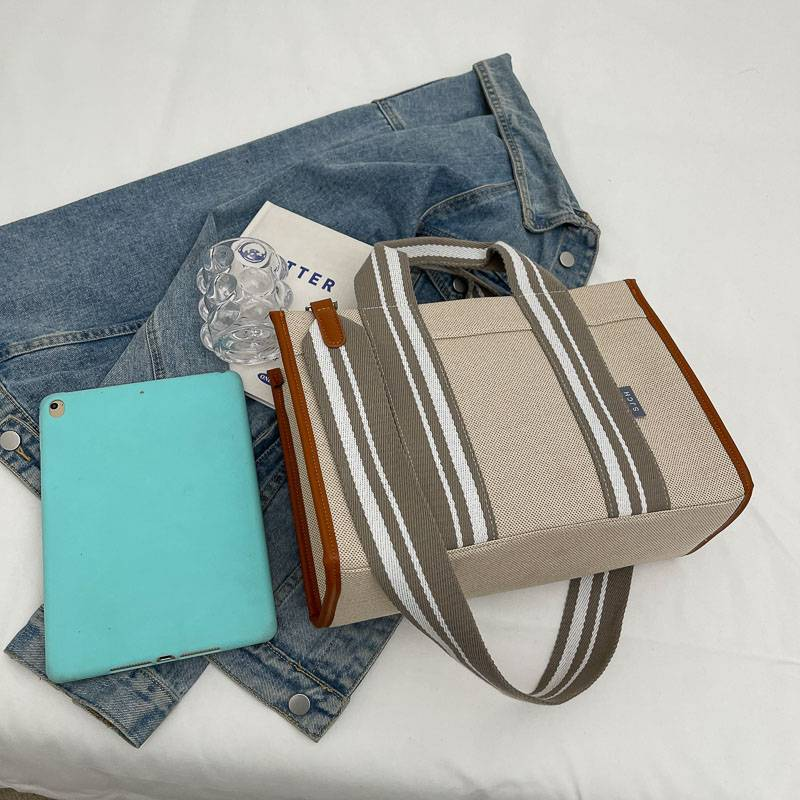 Borsa da viaggio da spiaggia in stile minimalista, tinta unita e di grande capacità_voghion.com