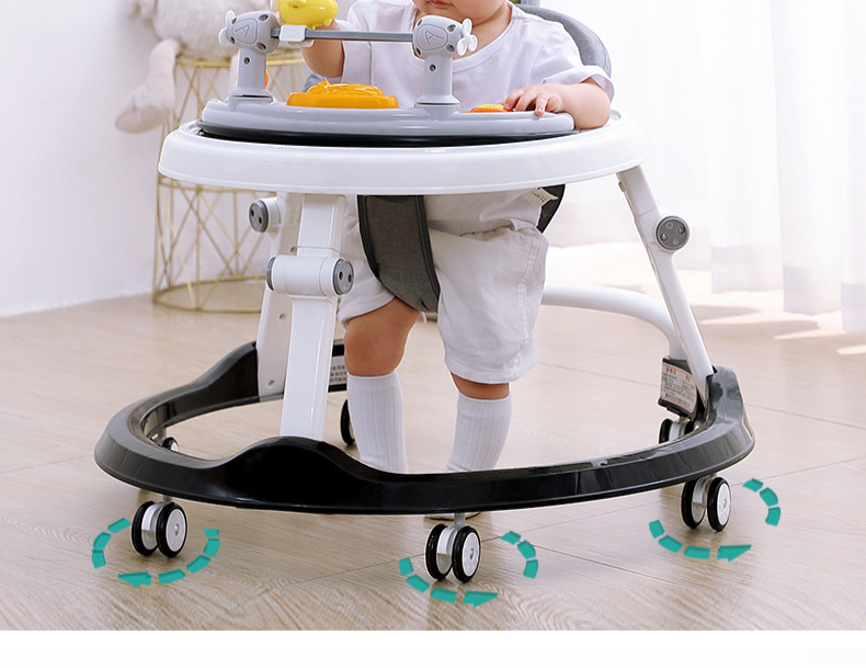 Trotteur multifonction anti-jambe pour bébé, anti-chute et anti-renversement, pour filles et garçons, peut s'asseoir, chariot en forme de U_voghion.com