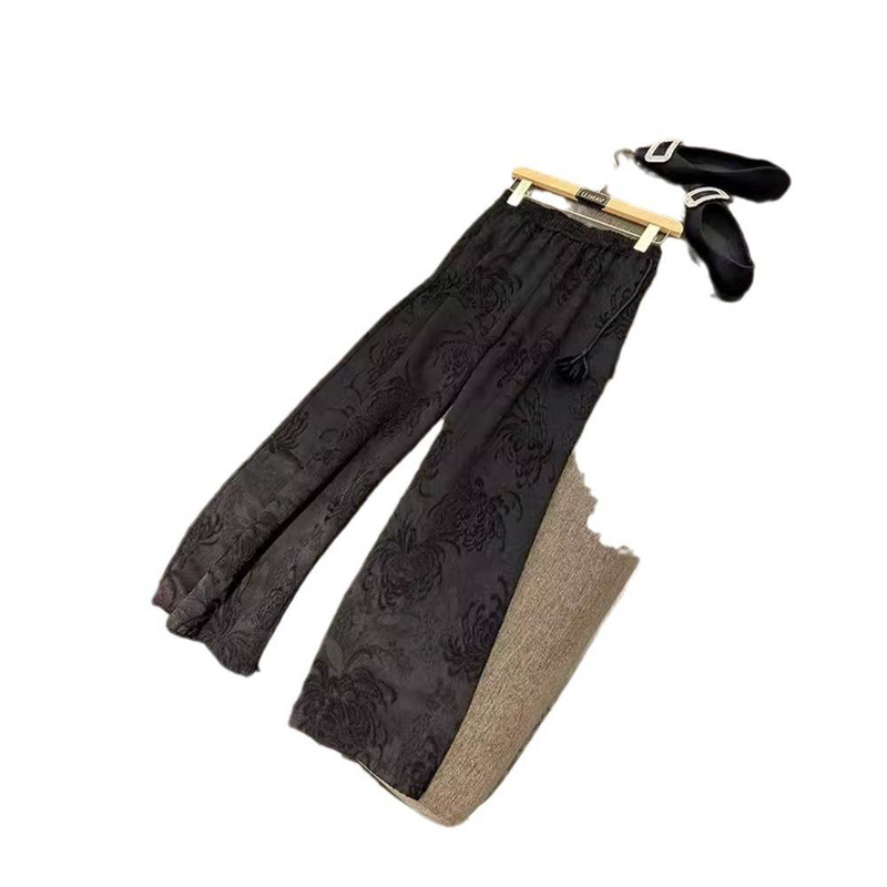 Îmbrăcăminte pentru femei, costum nou în stil chinezesc, costum Tang, tendință națională, costum negru, două piese, îmbrăcăminte pentru femei, vară nouă 2024_voghion.com