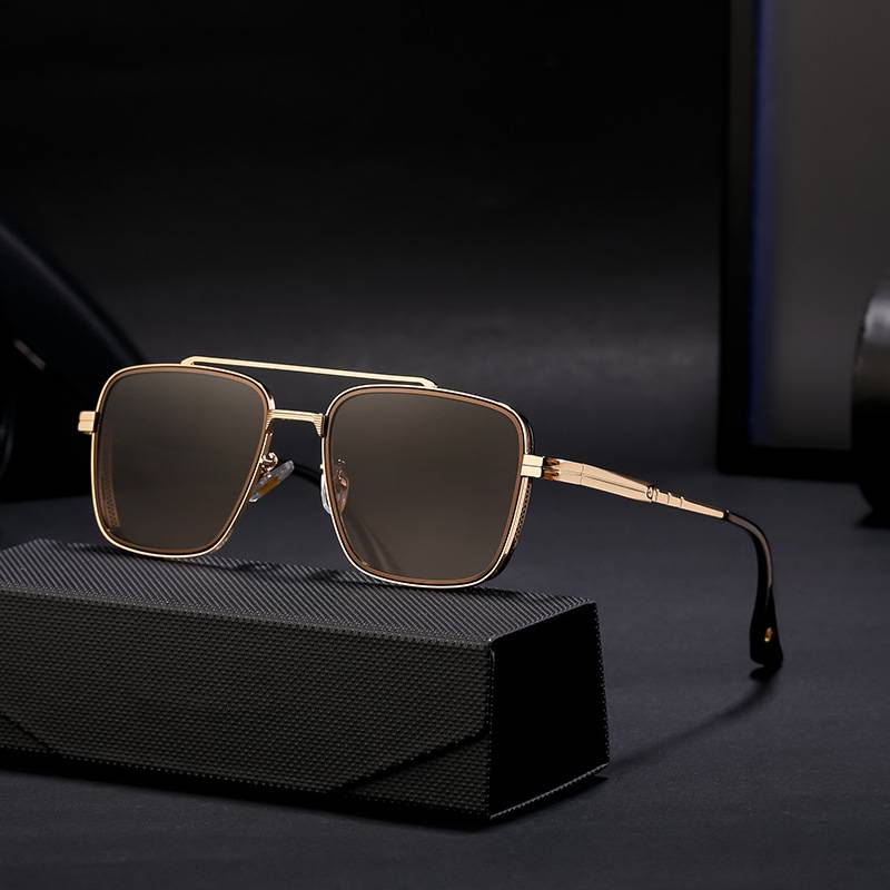 2025 New European And American Box Sunglasses Men's Retro Punk Wind Sun Protection Sunglasses_voghion.com