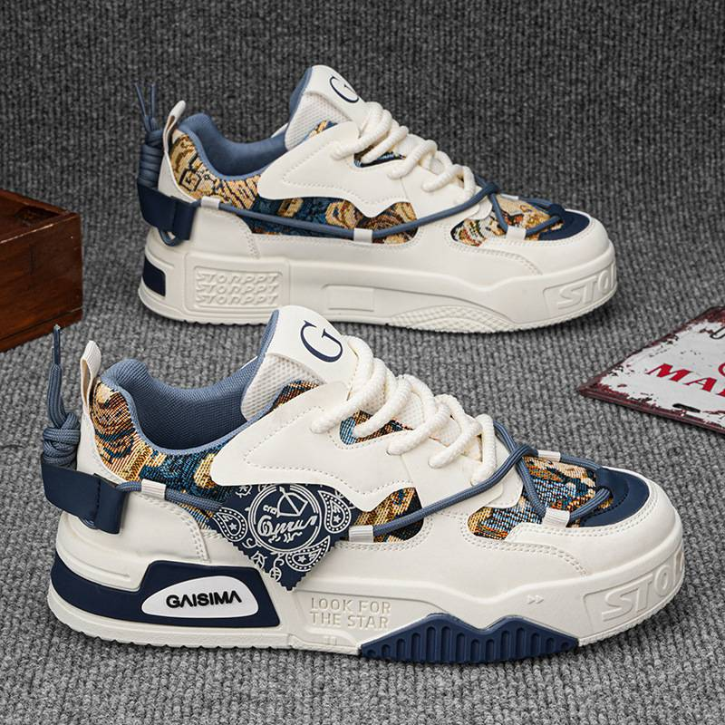 Frühling Neue Herrenschuhe 2025 Hundert Mit Freizeitschuhen Dicker Boden Rutschfeste Kleine Weiße Schuhe Nischendesign Original Boardschuhe Herrenmodelle_voghion.com