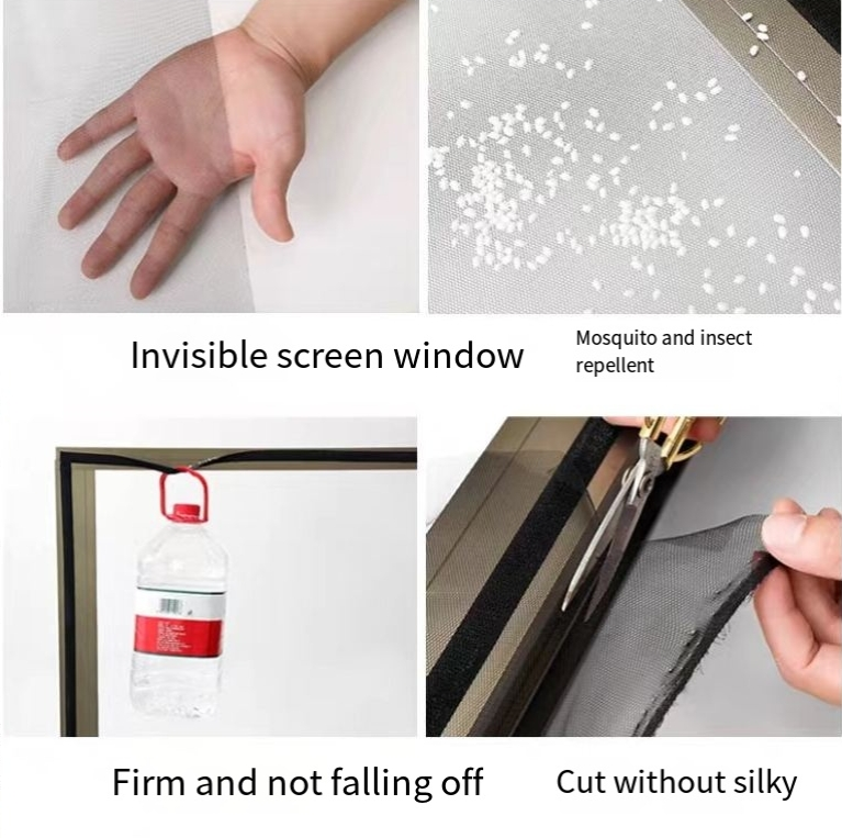 Anti Mosquito Screen Net Honeycomb Self Adhesive Screen Door Curtain Punch Free Invisible Window Screen DIY Screen Window Velcro_voghion.com