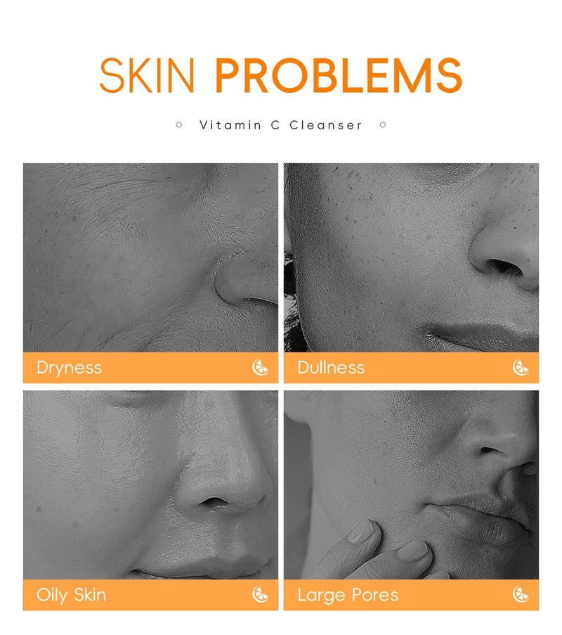 LAIKOU Vitamin C Gesiichtswäsch - Ophellend & Porenpfleeg, - Feuchtigkeitsspendend, Porenreinigung, 100g_voghion.com