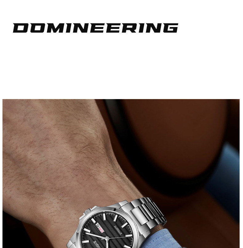 Montre mécanique automatique pour homme avec aiguilles lumineuses, étanche, boîtier en acier inoxydable, verre saphir, mouvement japonais, style professionnel_voghion.com