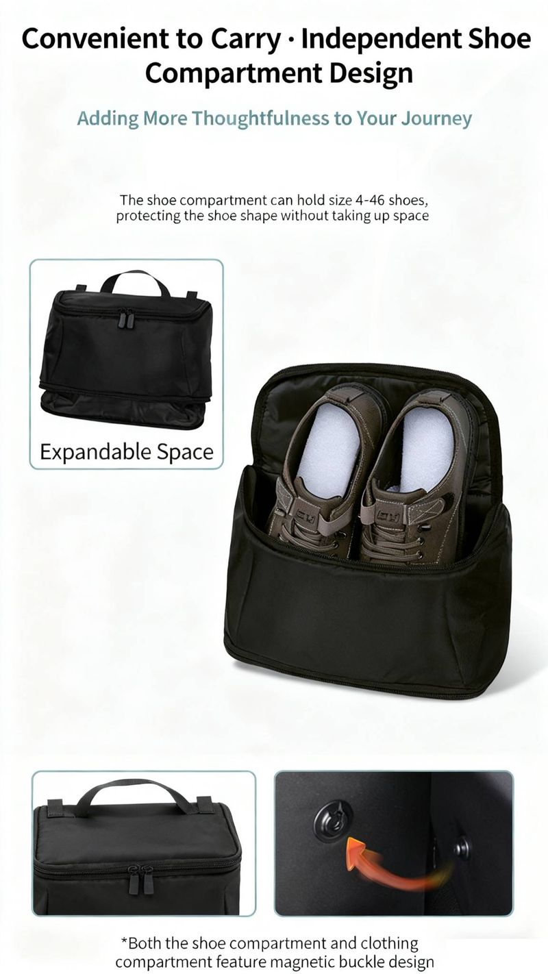 35L Multifunctional Travel Backpack Large Capacity Magnetic Suction Business Travel Luggage Multi Piece Backpack_voghion.com