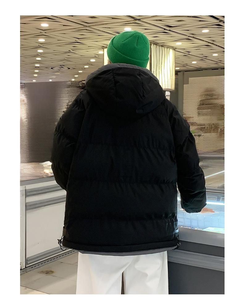 Abbigliamento da uomo Giacca invernale imbottita da uomo con cappuccio - Caldo cappotto trapuntato, vestibilità ampia, poliestere spesso, disponibile in diversi colori e taglie (M-8XL)_voghion.com
