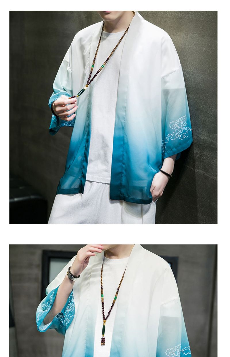Costume Han chinois en mousseline de soie, vêtements de protection solaire de printemps et d'été anciens_voghion.com