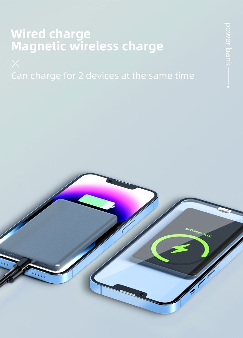 Music Festival Four-Cell Battery Indicator Powerbank 10000 Mah Wireless Magnetic Type-C Fast Charging Power Bank Aluminum Alloy Custom_voghion.com