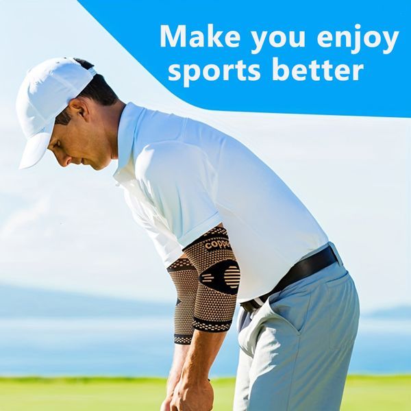 Elbow Compression Sleeve (1 Pair)-prevents And Restores Tendonitis Support For Weight Lifting, Tennis, Basketball, And Cycling Trips In The Gym_voghion.com