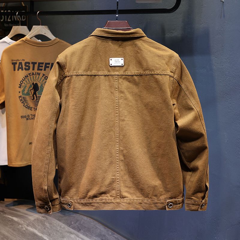 Chaqueta vaquera con solapa de primavera 2024 para hombre, 2 nuevas chaquetas de marca de moda holgadas de alta gama para hombre JK553_voghion.com