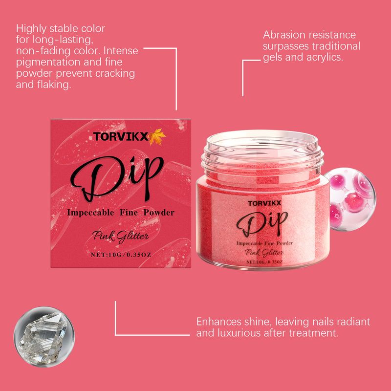 Polvere Soak-Off Flash Rossa, Lucidante Tridimensionale, Colore Uniforme, Non Facile da Rimuovere, Comodi Prodotti per Unghie_voghion.com