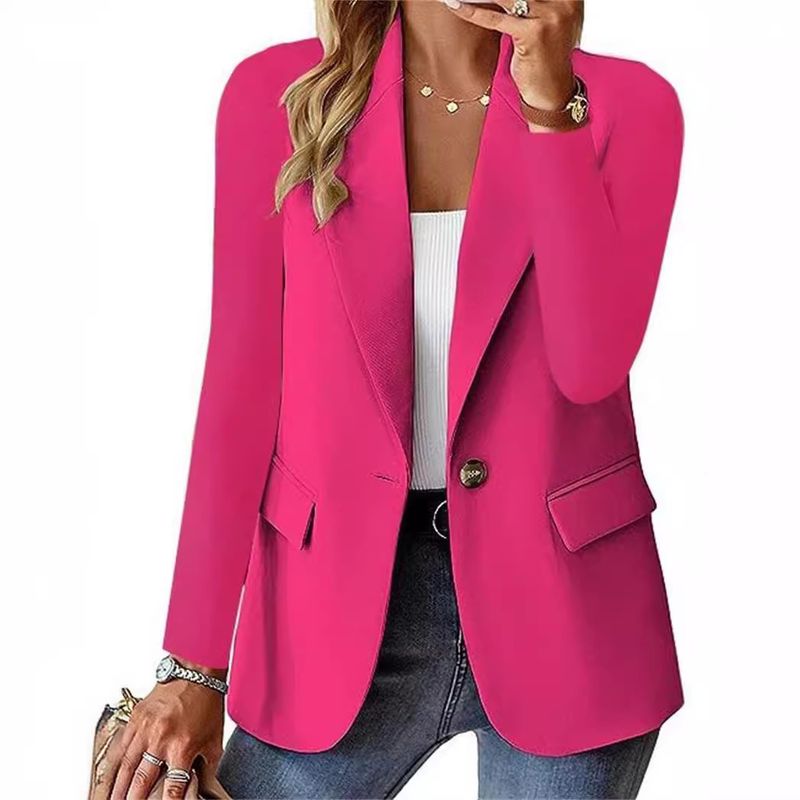 Blazer multicolore da donna, elegante, casual e professionale, primavera e autunno 2024_voghion.com