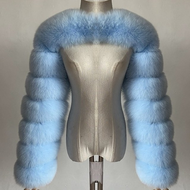 Cappotto in pelliccia da donna Pelliccia di volpe moda pelliccia sintetica cappotto autunno-inverno_voghion.com