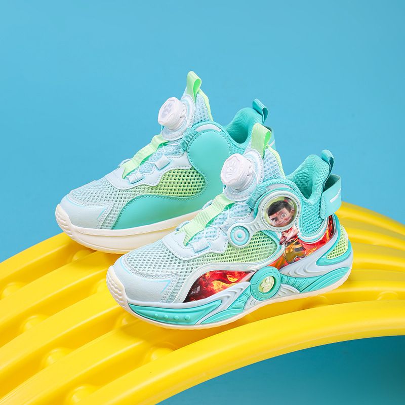 Nezha Children's Basketball Summer New Boys' Single Mesh Hollow Sports For Big Kids Breathable Travel Shoes_voghion.com