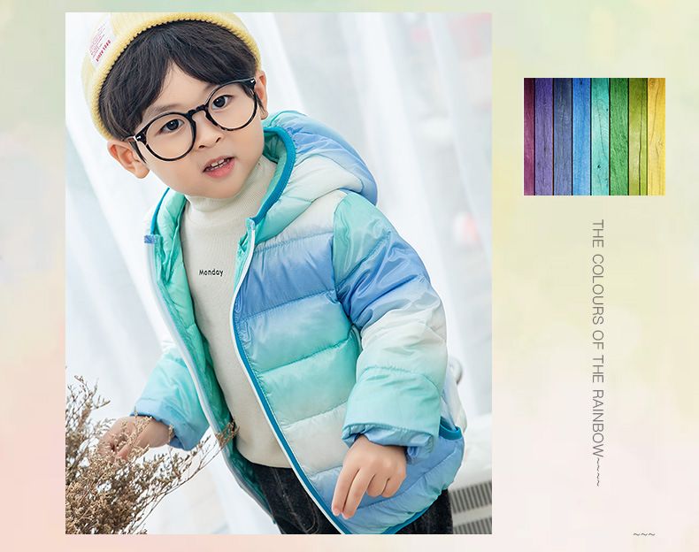Abbigliamento per bambini piumini giacche calde arcobaleno per bambini piccole e medie_voghion.com
