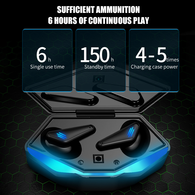 Auricolari da gioco professionali Auricolari wireless Bluetooth 5.0 Suono basso stereo surround a doppia modalità a bassa latenza con microfono_voghion.com