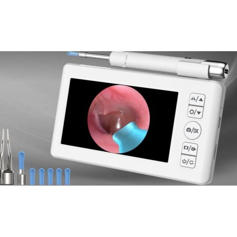 Set di strumenti con schermo, scovolino visivo, cucchiaio per la pulizia, detergente per le orecchie illuminato HD_voghion.com