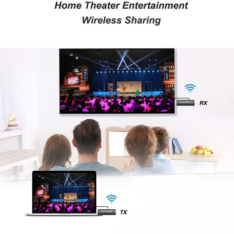 50M trådlös sändtagare Videosändare Mottagare HDMI-förlängare TV Stick Skärm Spegel Adapter Switch DVD PC Till TV Projektor_voghion.com