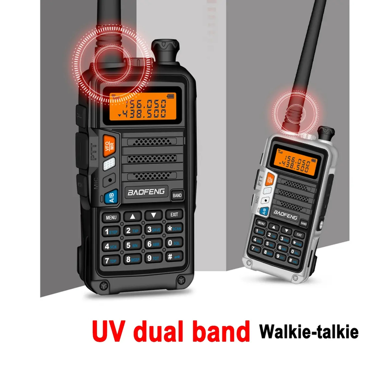 Baofeng UV-S9plus Talkie-walkie portatif haute puissance Prise UE Émetteur-récepteur double bande UV Radio FM bidirectionnelle longue portée avec fonction de lampe de poche_voghion.com