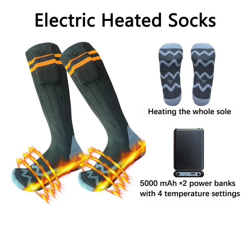 Calzini elettrici 5in1 da uomo e da donna, calzini termici per piedi pieni, calzini elettrici caldi freddi_voghion.com