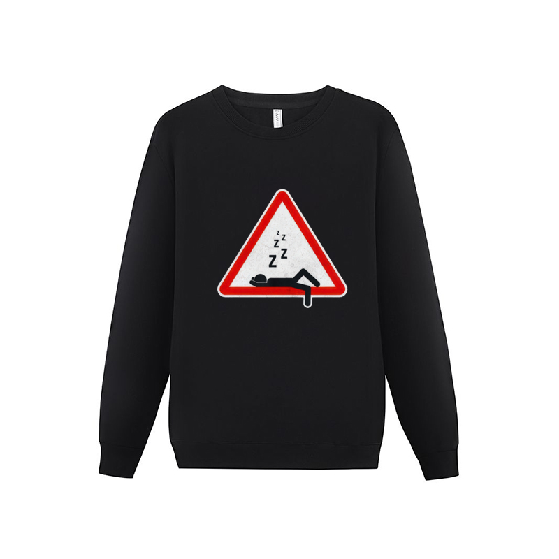 Funny little man print design for spring new hoodies, versatile youth trend, loose round neck men's long sleeved top_voghion.com