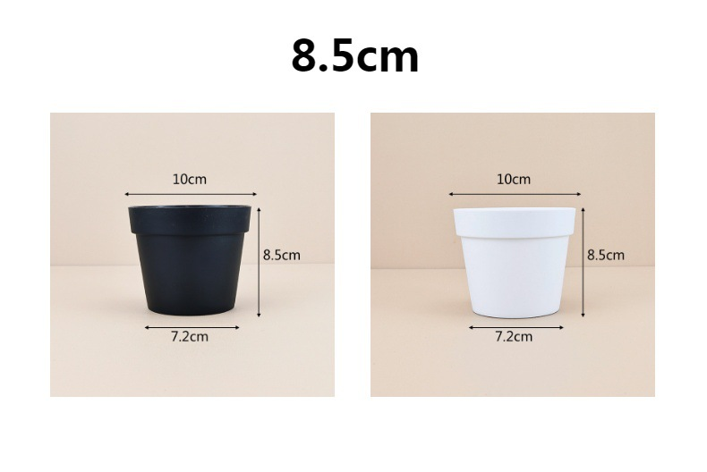 Home Furniture plastic flower pots round large diameter frosted PP flower pots desktop small size succulent planting pots_voghion.com