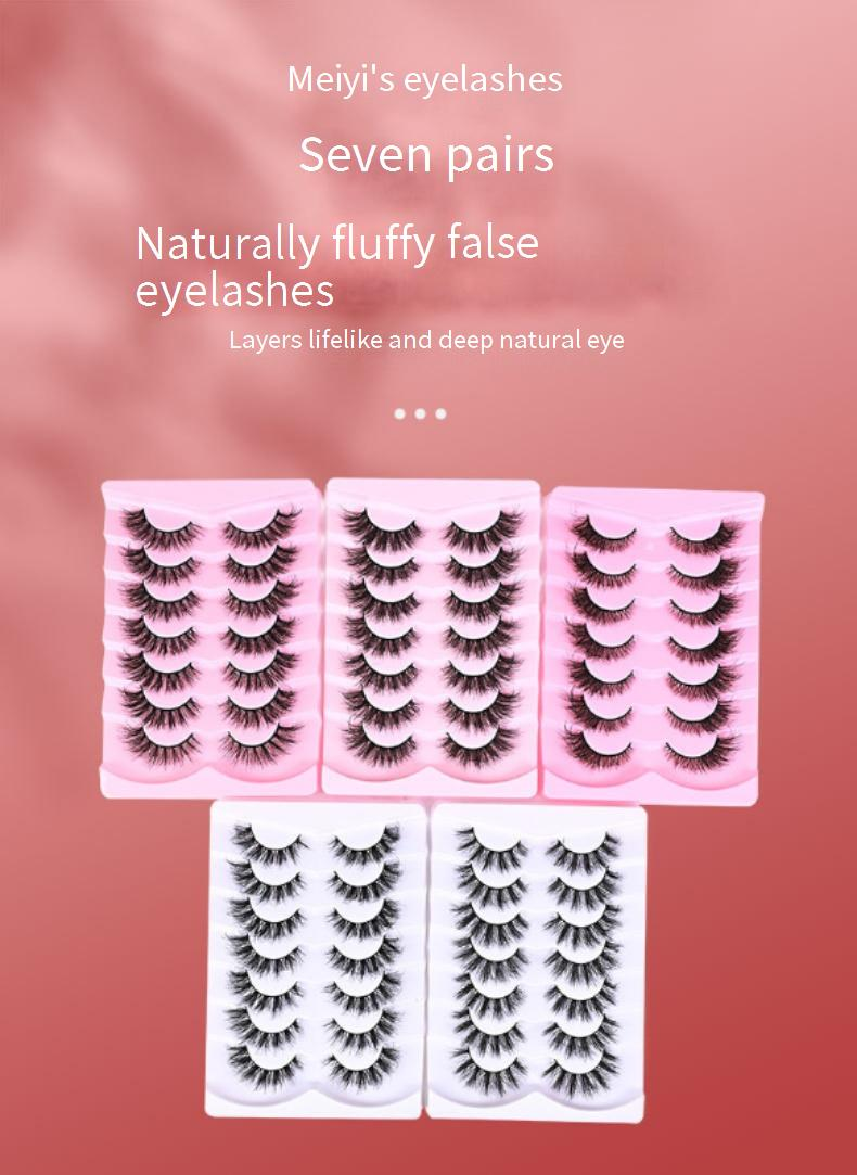 Ljepota i zdravlje 7 pari trepavica Cijeli grozd Prirodne guste lisice Umjetne trepavice Samonasjecive 5d pržene kose_voghion.com