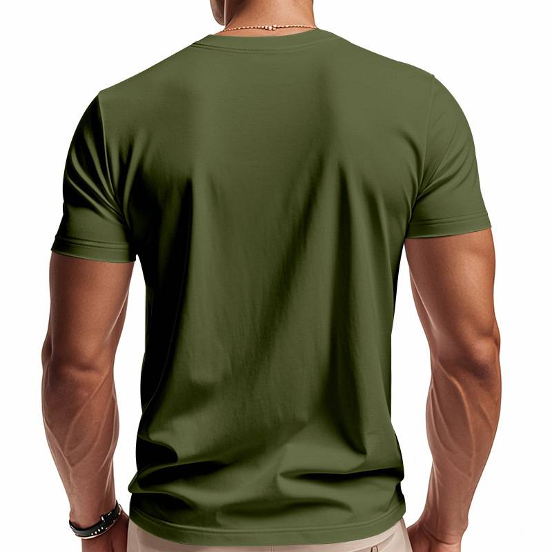Trendiges, schnelltrocknendes, atmungsaktives, lässiges, sportliches und individuelles T-Shirt mit V-Ausschnitt für Herren im Frühling und Sommer_voghion.com