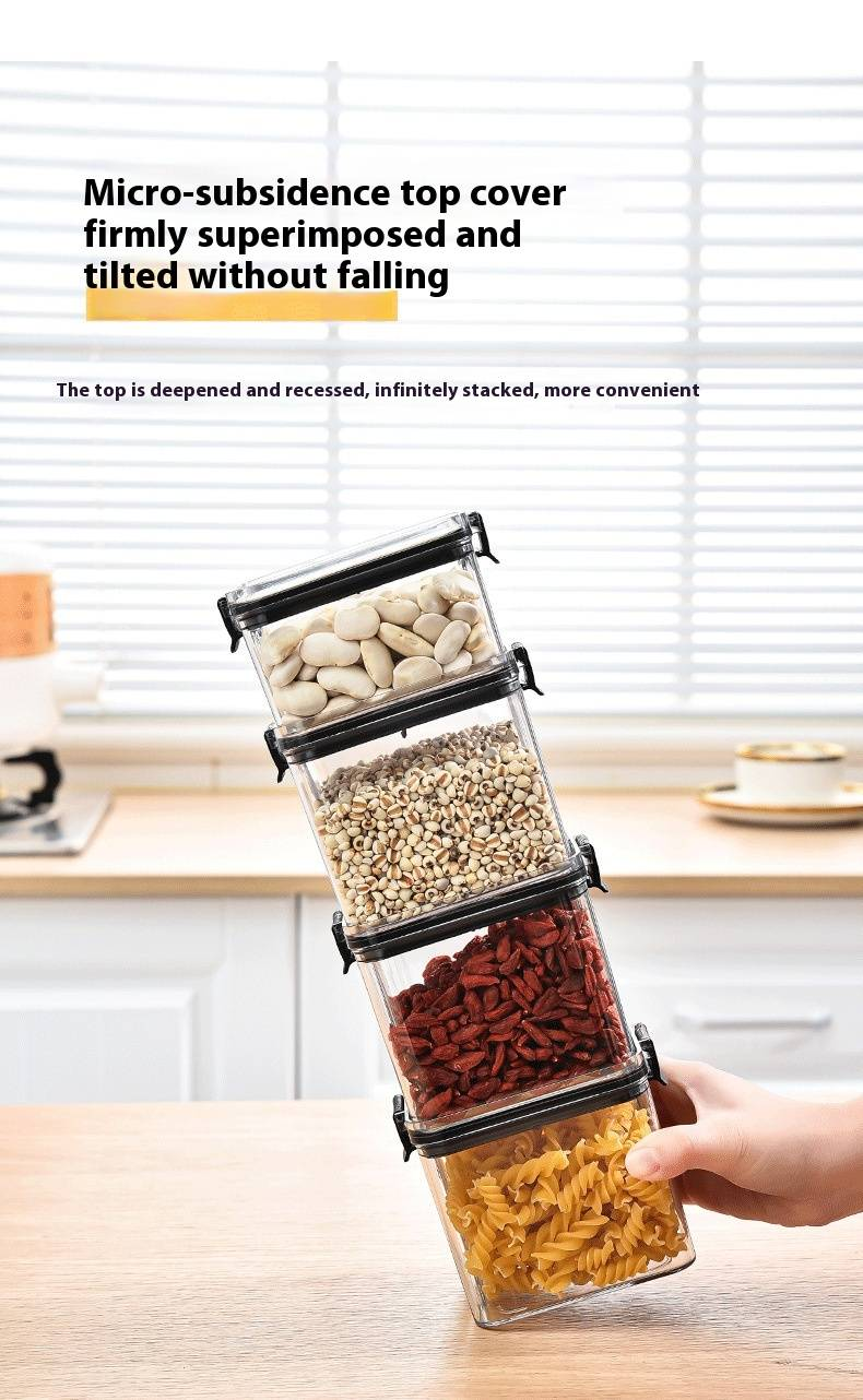 5-teiliges Set mit durchsichtigen PET-Lebensmittelbehältern – luftdichte Küchenbehälter für Getreide, Gewürze und Trockenfutter (BPA-freier Kunststoff)_voghion.com
