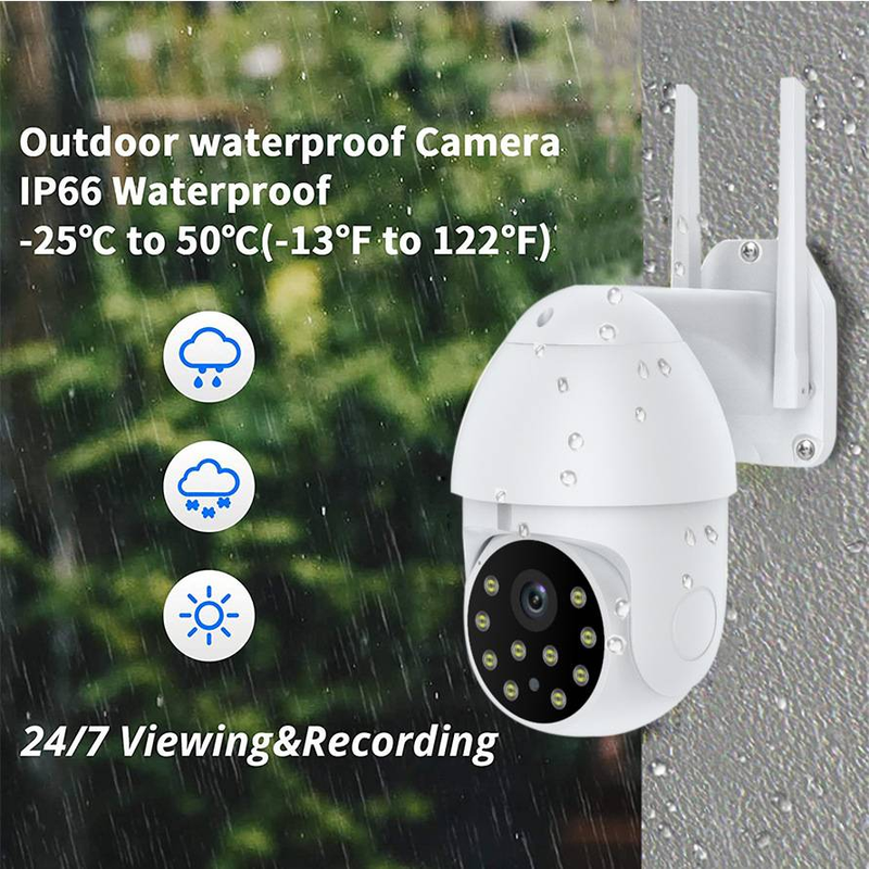 Sécherheetskameraen Tuya Tuya Smart WiFi Ballmaschinn Home Guard Fernbedienung Zwee-Wee-Intercom Outdoor Iwwerwaachungskamera_voghion.com