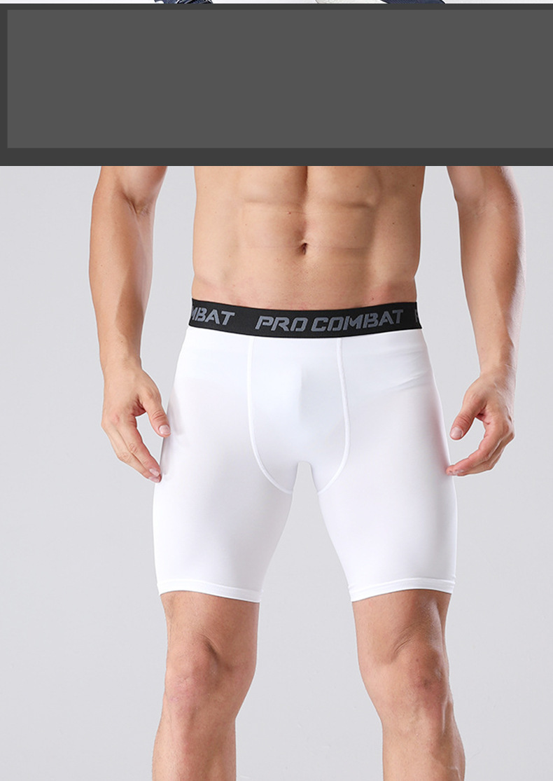Herrenbekleidung Basketball Fitness Training Bottom Enge Hose Hochelastische, atmungsaktive, schnell trocknende Hose Laufsport-Shorts_voghion.com