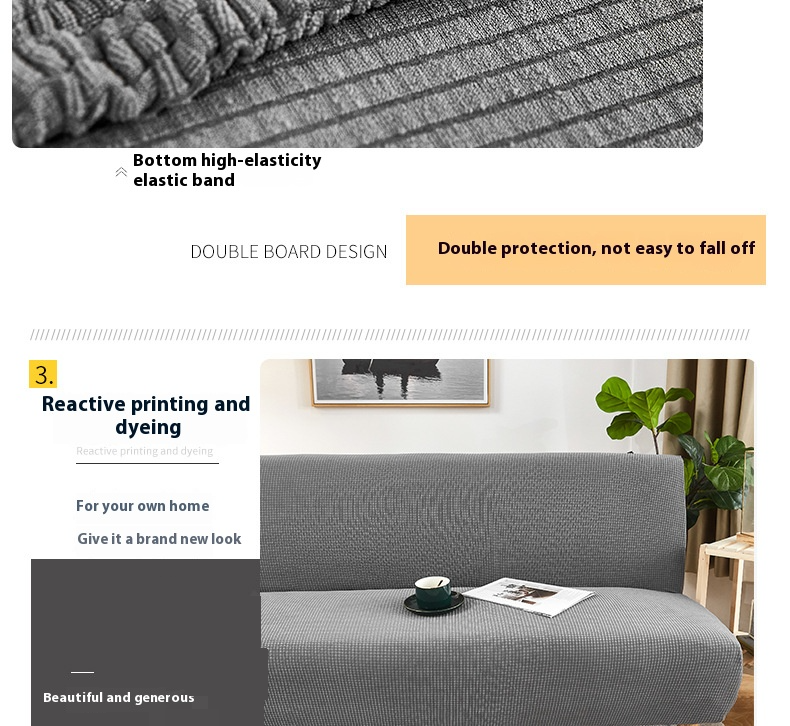 Modern Waterproof Sofa Slipcover - Full Coverage Universal Fit For Armless & Sectional Couches, Non-Slip Fabric Protector_voghion.com
