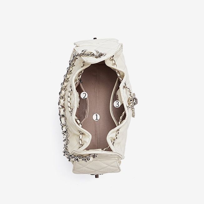 Borsa a tracolla trapuntata in vera pelle da donna con tracolla a catena - Borsa tote con coulisse_voghion.com