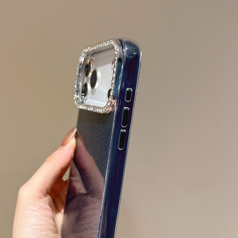 Neue Handyhülle mit Diamant-besetzter Linse und Glitzer für das iPhone 17 Pro Max – High-End-Stil – 16-teiliges Set – 15 Teile im Luxusdesign_voghion.com